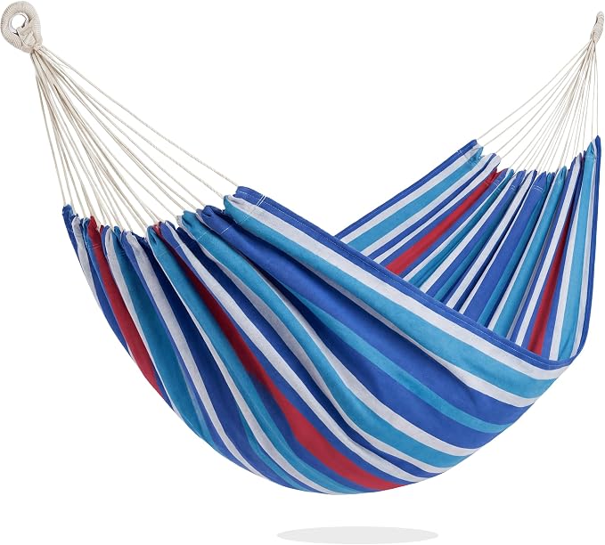PNAEUT Double Hammocks for Outside, Replacement Outdoor Tree Hammock for Indoor Patio Porch Garden (Denim, Medium)