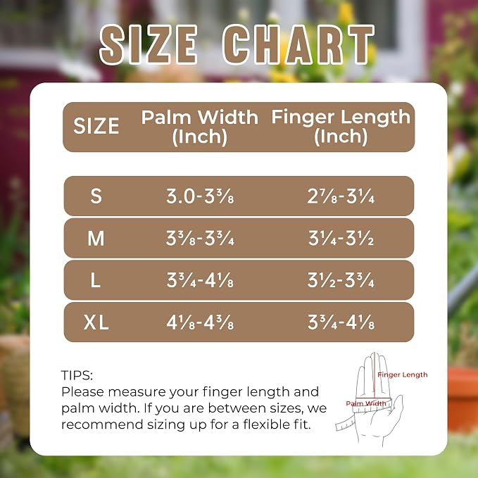 HANDLANDY Long Gardening Gloves for Men & Women, Pigskin Leather Rose Pruning Gloves, Breathable Thorn Proof Gauntlet Glove (Coffee Brown, S)