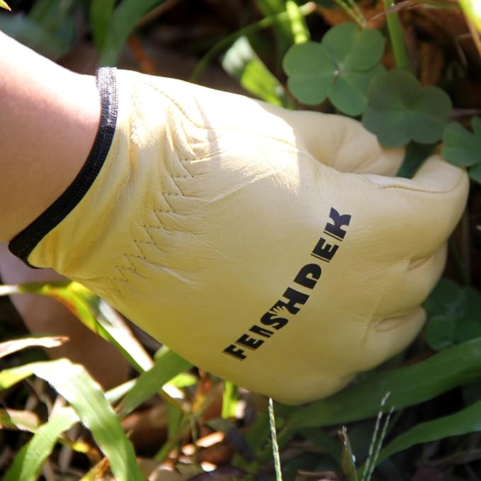Kids Leather Gardening Gloves, Toddler Work Gloves, Perfect for Children Gardening for Kids Age 2-7 | Flexible, Lightweight, Perfect for Children Leather Work Glove for Outdoor Activities, Garden, DIY, Planting, Hiking, Cycling