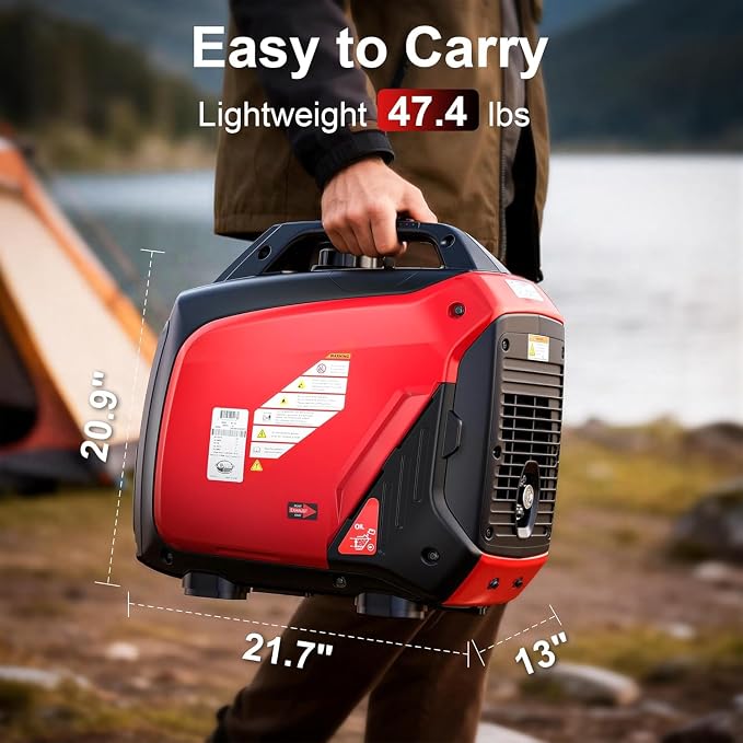 All-Power 3300W Portable Inverter Generator – Quiet Small Gas-Powered Generator with ECO Mode, CO Sensor, Ideal for Camping, Home Use Emergency Backup