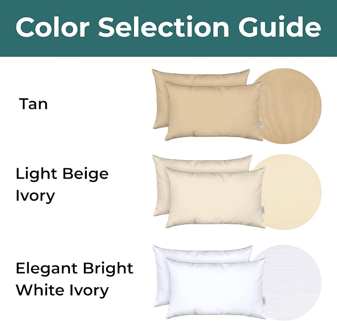 RSH DECOR: Neck Roll Jumbo Bolster Pillows Set of 2 | 24” x 8" | All-Weather Spun Fabric | Water and Fade-Resistant | Outdoor Support Pillows for Patio Furniture | Goldenrod Tan