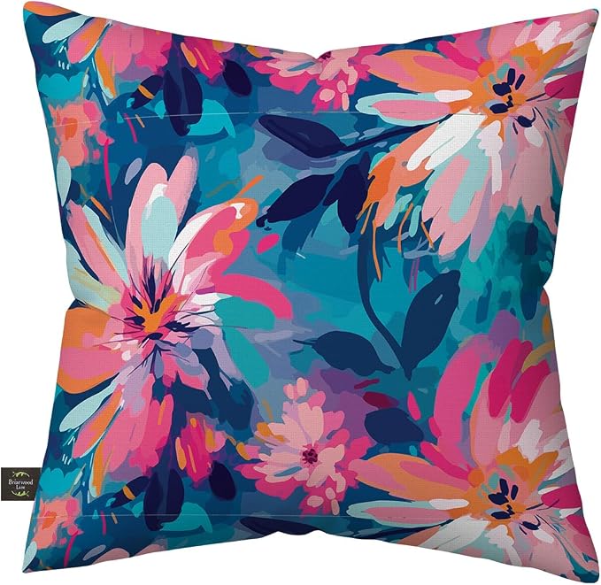 Briarwood Lane Everday Indoor/Outdoor Pillow 17x17 Abstract Floral for Everday Pillow