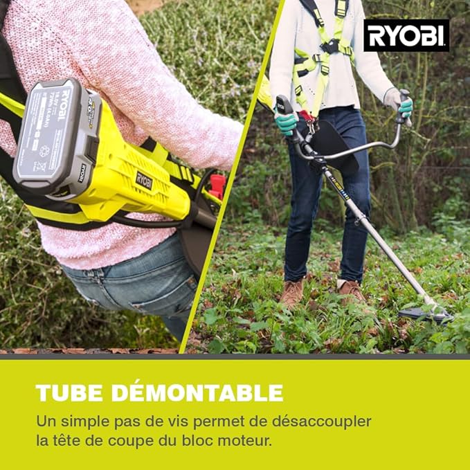 Ryobi OBC1820B 18V ONE+ Brush Cutter [Zero Tool], 18 V, Green