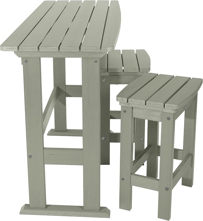 highwood Lehigh 3pc Counter Height Balcony Dining Set, Eucalyptus