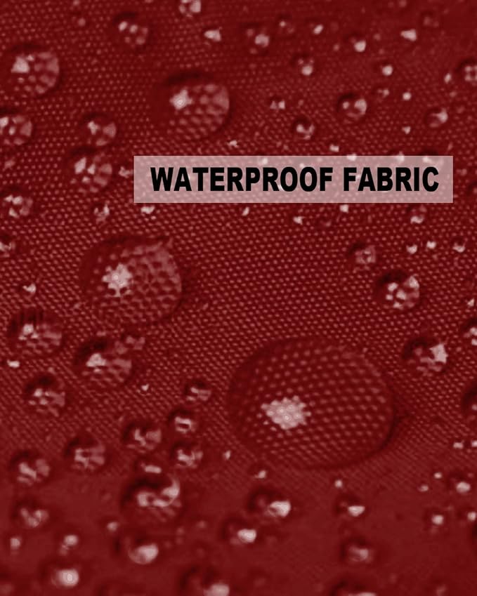 Prime Leader Outdoor Waterproof Pillow Covers Set of 2, Chinese Style Pattern Red Background Patio Throw Pillow Covers, Decorative Cushion Case for Couch Sofa Furniture Garden, 20x20 Inch