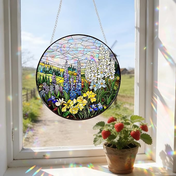 Sun Catchers Indoor Window, Acrylic Rainbow Suncatcher Window Hanging Decoration for Living Room Bedroom Summer Home Balcony Ornaments Decoration (SC236)