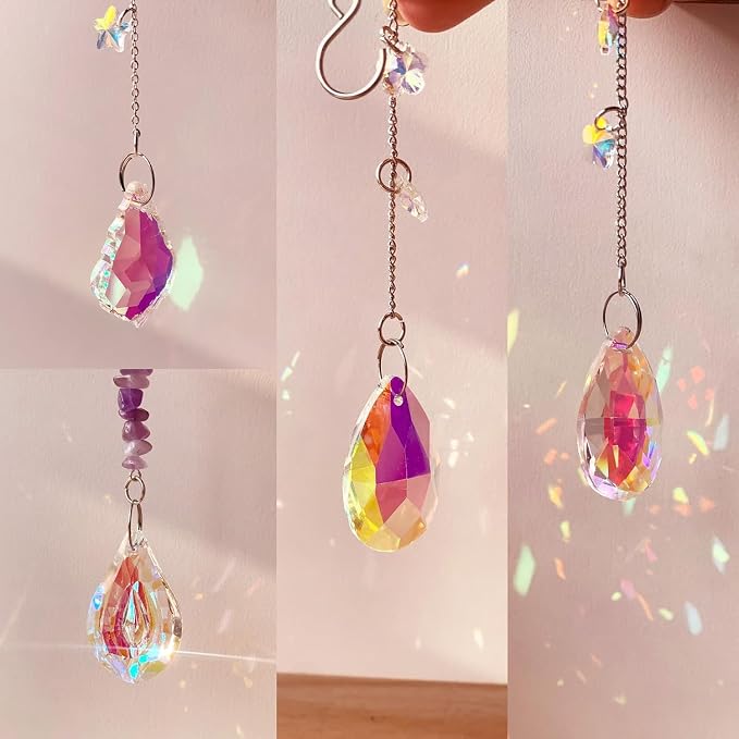 Suncatcher Kits 500PCS DIY Sun Catchers for Adults Home Wedding Decor Gift | DIY Suncatcher, Sun Catchers Craft Kits, Heart Hanging Prism with Crystals, Home Wedding Garden Decor, Favors Gift for Lover