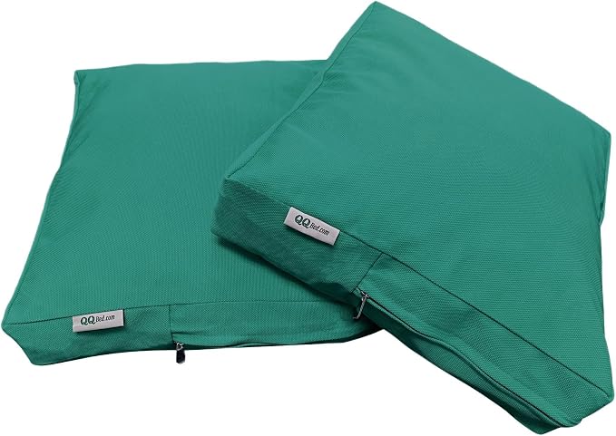 2 Pack 25X25 Inch Outdoor Back Cushion Memory Foam Pillows with Waterproof Internal Cover for Patio Furniture, Sofa, Loveseat, Deep Seat Chair - Peacock Color