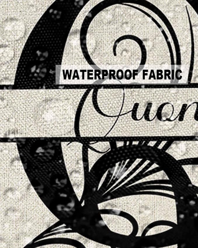 Personalized Gifts for Women/Men, Custom Pillow Case with Name Outdoor Waterproof Pillowcase, Letter Q Customized Pillow Cases for Patio, Monogram Words Customs Pillow Cover 18" x 18", 2 Pcs