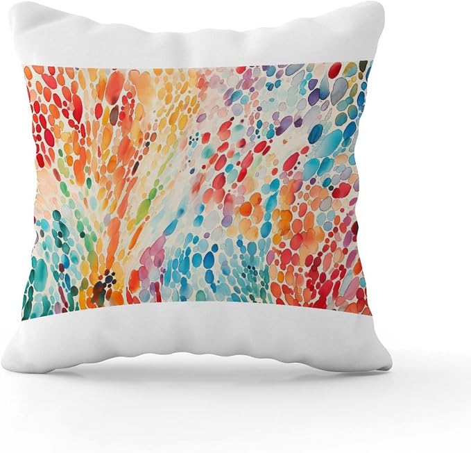 Make It Rain Fiesta Throw Pillow Covers Rainbow Colorful Throw Pillow Cover Rustic Outdoor Waterproof Decorative Pillow Cover for Patio Furniture Porch 22x22 in