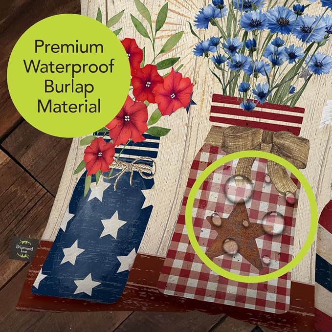 Briarwood Lane Summer Indoor/Outdoor Pillow 17x17 Welcome American Mason Jars for Summer Pillow