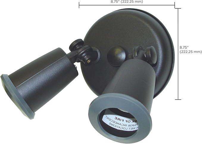 Nuvo Two Light Outdoor Flood Light with Adjustable Swivel-8.75 Inches Wide, Bronze