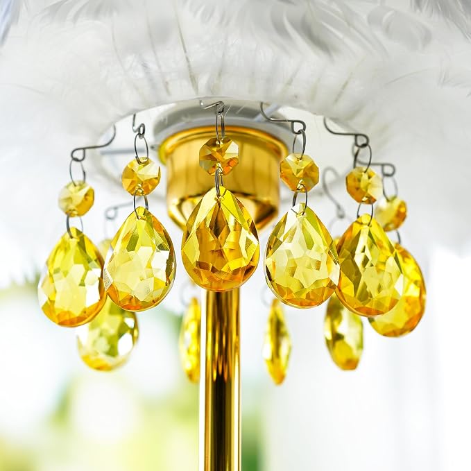 10pcs Yellow Bauhinia Crystal Suncatcher Chandelier Prisms Decor | K9 Crystal Glass Bauhinia Prisms 3 Inch with Hooks Window Wedding Party Chandelier DIY Decor Rainbow Maker Gift for Women Mom
