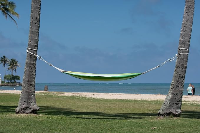 Brasilia Hammock, Handwoven, Polyester/Cotton Blend, Apple Green, Single Size, Spreader Bar, 122" L X 55" W, Holds up to 330lbs