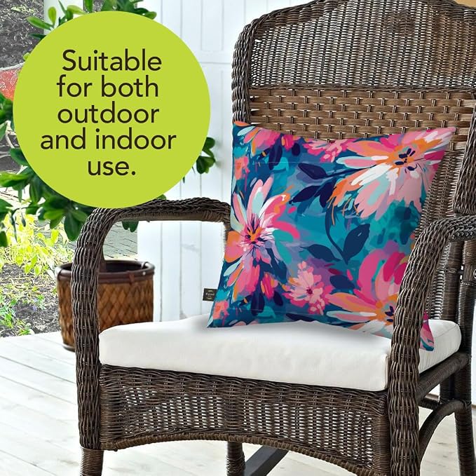 Briarwood Lane Everday Indoor/Outdoor Pillow 17x17 Abstract Floral for Everday Pillow
