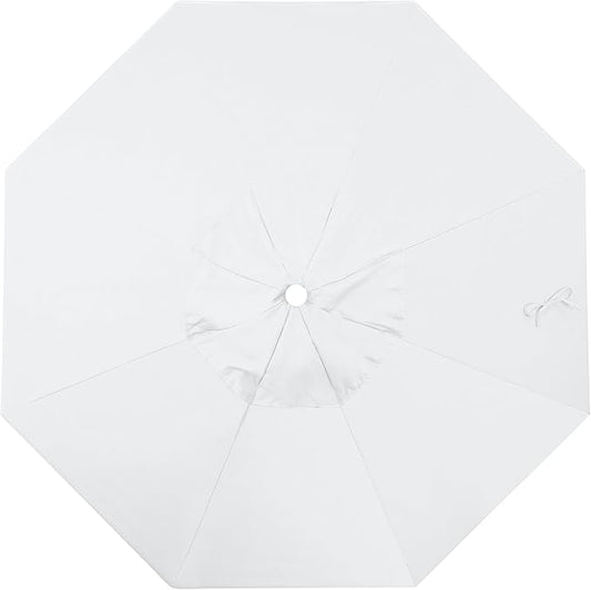 California Umbrella Replacement Canopy Cover in White Olefin Umbrella, 7.5' Round