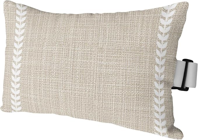 Modern Minimalist Outdoor Lumbar Pillow 11x16 Inch, Country Farmhouse Simple Stripes Art Beige Waterproof Throw Pillow Covers with Insert, Decorative Chair Cushions for Patio Garden Recliner