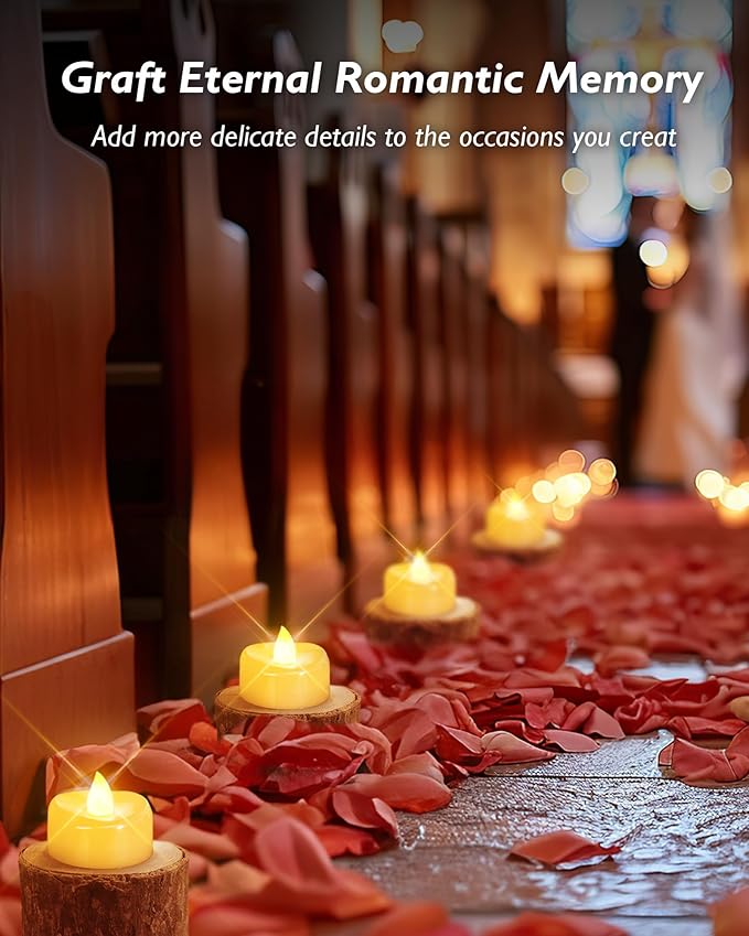merrynights Remote Candles, 12 Pack Flameless Tea Lights Candle Battery Operated, 400+Hours LED Tea Lights with Remote, Timer Battery Votive Candle for Holidays Wedding Home