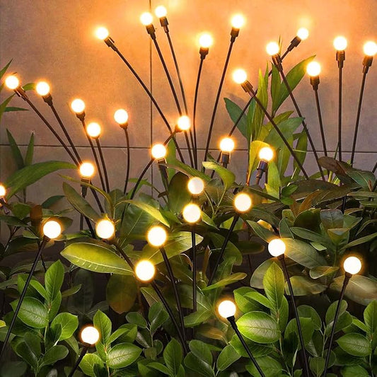 NBQQ Solar Lights Outdoor 8 Pack of 68 LEDs Swaying Firefly Garden Decor | Waterproof Solar Garden Lights for Yard Pathway Patio, Swaying Lawn Decor as Gardening Gifts for Women,Christmas Decor