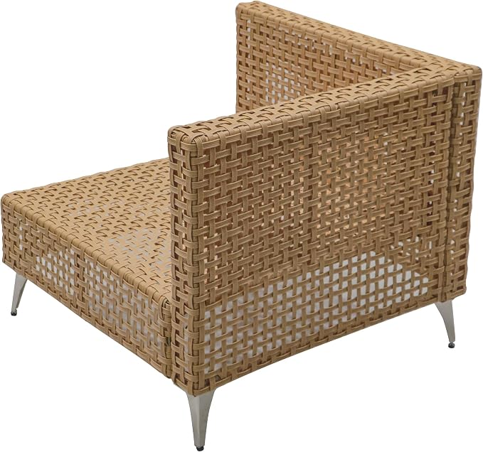 YOPTO 7-Piece Outdoor Conversation Sectional Sofa Set with Water Resistant Thick Cushions & Coffee Table,Wicker Patio Furniture Set W/Removable Cushions Cover,DIY Combination,for Porch,Backyard,Beige