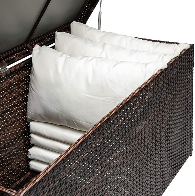 Simple and Practical Outdoor Deck Box Storage Box Brown Gradient