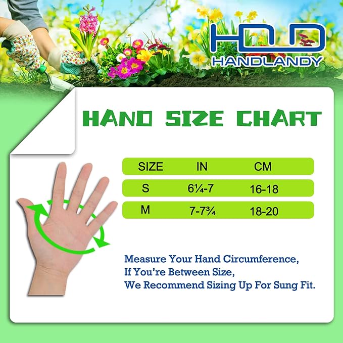 HANDLANDY 2/3/6 Pairs Womens Gardening Gloves, Garden Gloves for Women | Breathable Latex Free Nitrile Coated Ladies Yard Working Gloves, for Gardening, Landscaping, Weeding, Pruning, Gardener Gift