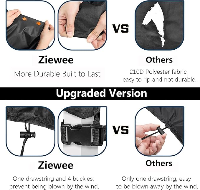 Outdoor Patio Furniture Covers Waterproof 104" L x 52" W x 30" H Rectangular Outdoor Table and Chair Set Cover Wind Dust Proof Anti-UV Durable Patio Sectional Couch Covers 260x130x75cm