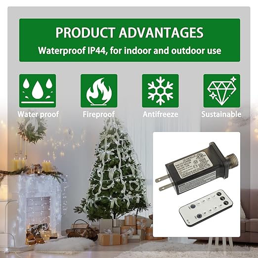 24V 6W 8 Mode LED Controller with Memory Function and IR Remote Control Low Voltage Transformer for Holiday String Lights,not Fit for 8 Mode with Control Box and 1 Mode String Light(1 pcs)