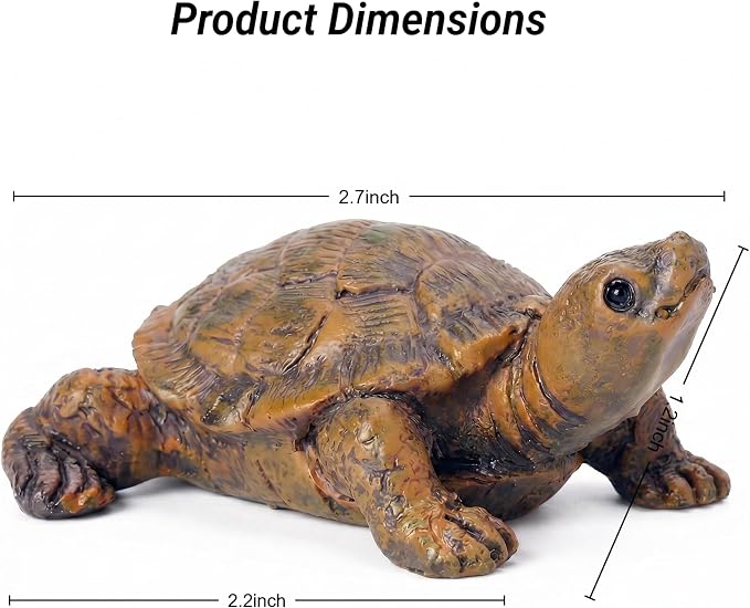 2 Pack Turtle Statue, Outdoor Garden Turtles Decor, Tortoise Figurine for Yard, Pond, Patio, Lawn, Outdoor Animal Statues & Garden Figurines