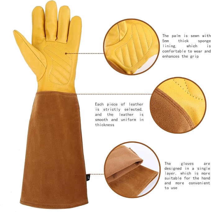 Rose Pruning Gloves for Women/Men，Long gardening Gloves Roses/Gardening/Logging/Farm/Cactus