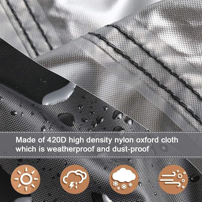 POMER Patio Furniture Set Cover,148Inch Tall High Table Cover for Round Furniture Set,Table Covers for Round Furniture Set-148D x 24H Inches