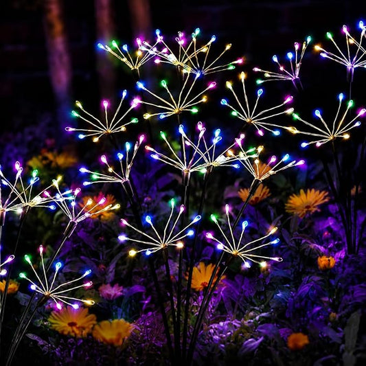 Solar Firework Garden Lights with 8 Modes, IP65 Waterproof Garden Decoration Lights