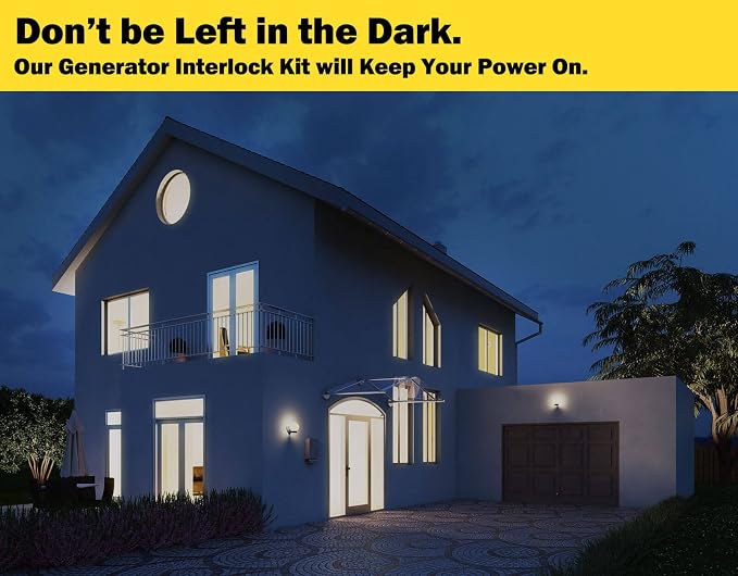 Generator Interlock Kit Compatible with Square D QO & Homeline Indoor or Outdoor (SD200VL-3-1/4 to 4 Inch)