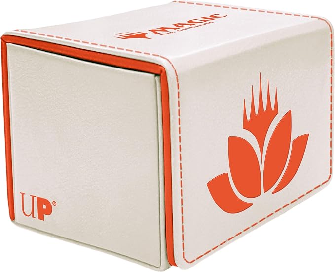 Ultra Pro - Mana 8 Alcove Edge Deck Box - Lotus for Magic: The Gathering, Store & Protect up to 100 Standard Size MTG Cards, Great for Commander Deck, Side Loading Deck Box, Premium Leatherette