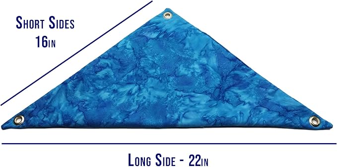 Hammock for Bearded Dragons, Blue Heaven Batik Fabric with Suction Cup Hooks