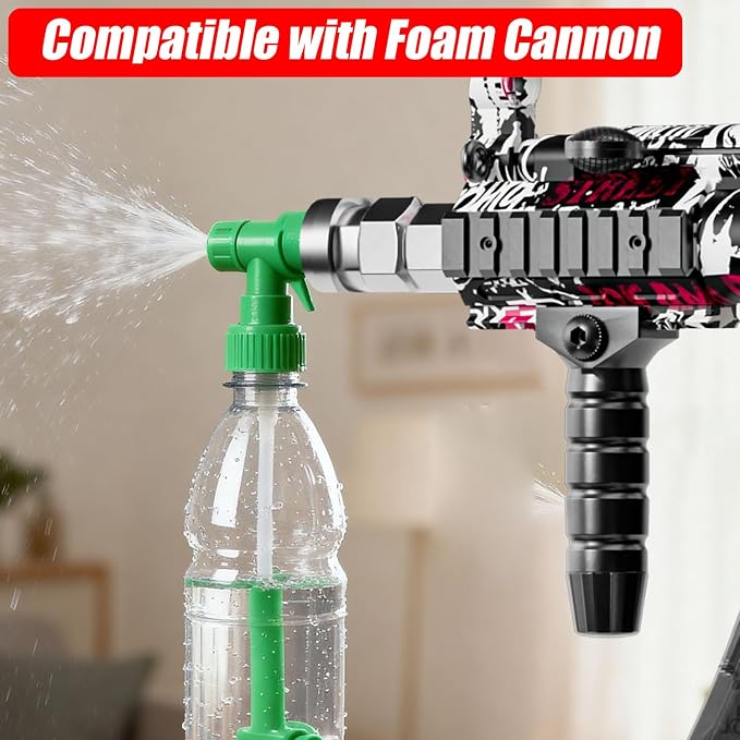 Swivel Pressure Washer Gun 3600 PSI – Easy Pull Trigger Handle with 3/8" Quick Connect Plug, Foam Cannon Compatible for Car, Home & Outdoor Cleaning (Colorful Graffiti)