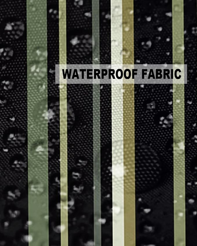 Outdoor Waterproof Pillow Covers for Patio Simple Stripe Decorative Throw Pillow Cover Black And Green Geometric Pattern Pillowcases Set of 2 Cushion Case for Sofa Couch Chair Home Decor 18x18 inch