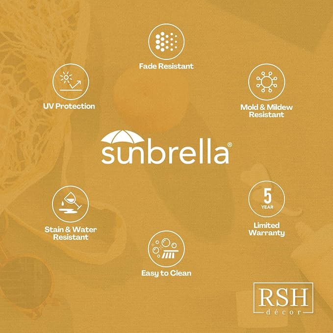 RSH DECOR: Sunbrella Lumbar & Square Pillows Set of 4 | 20" x 12" & 17" x 17" | Water and Fade-Resistant Performance Fabric | Outdoor Throw Pillows for Patio Furniture | Canvas Jockey Red