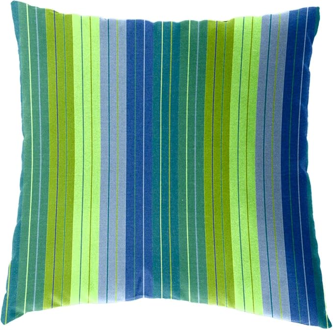 Cushion Source 17" x 17" Sunbrella Throw Pillow, Indoor/Outdoor Decorative Pillow, Fade and Water Resistant, Sunbrella Seville Seaside