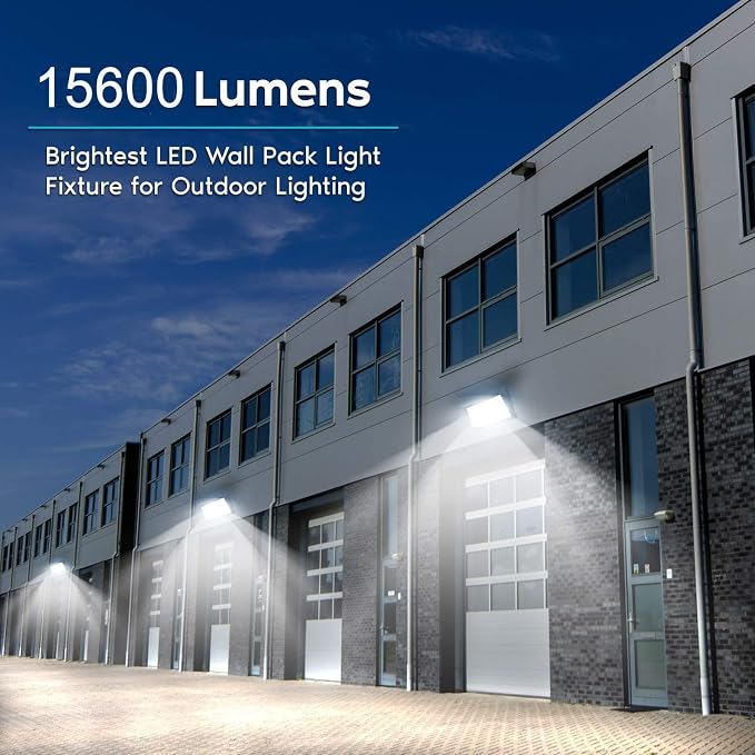ledmo LED Wall Pack Lights Outdoor 120W 13800LM 5000K | Switch Control Wall Mount Commercial and Industrial Security Flood Lighting for Buildings Warehouses Parking Lots Yard