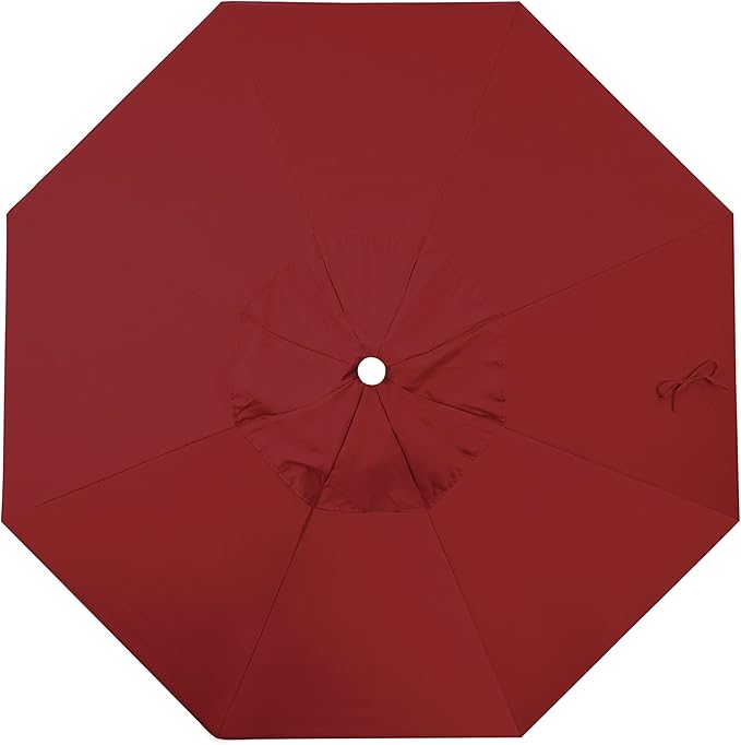 California Umbrella Replacement Canopy Cover in Red Olefin Umbrella, 7.5' Round