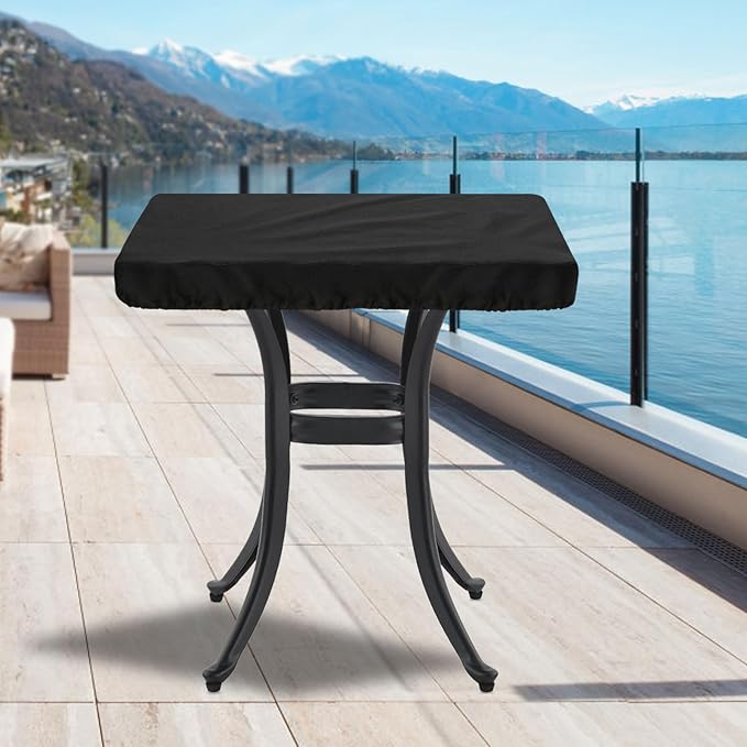 Outdoor Square Table Cover Waterproof Anti-UV Heavy Duty Square Table Covers for Outdoor Furniture,Windproof Patio Coffee & Dining Table & Table Top Cover Weatherproof,36"L×36"W×6"H