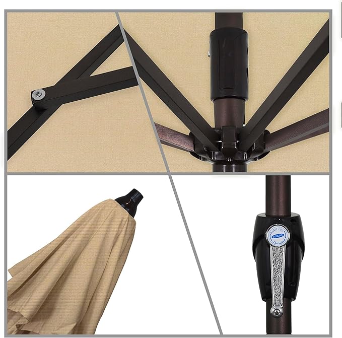 California Umbrella 9' Round Aluminum Patio Umbrella