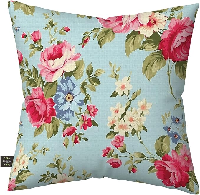 Briarwood Lane Spring Indoor/Outdoor Pillow 17x17 Spring Floral for Spring Pillow
