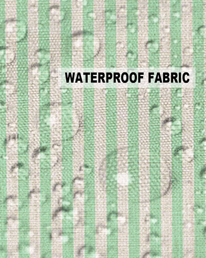 Outdoor Waterproof Throw Pillow Covers Set of 2 Green Stripes Pillowcases 18x18 Inches Linen Classic Vertical Striped Patio Decorative Pillows Cushion Case Patio Pillows for Couch Bed Chair Garden