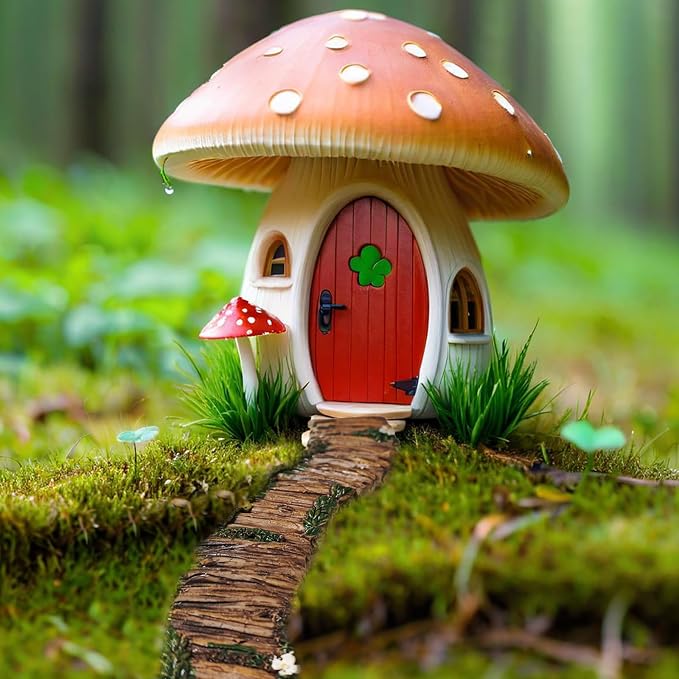 MUAMAX Fairy Garden Walkway Path Pathway, Fairy Garden Accessories, Wood Road Way, Micro Miniature Path Road, Enchanted Path