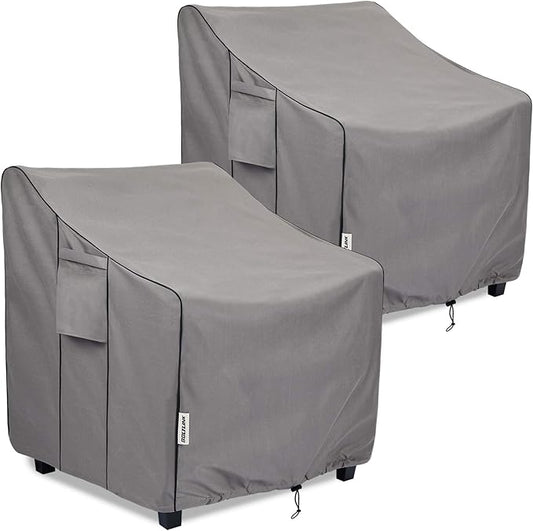 Patio Chair Covers Waterproof, Heavy Duty Outdoor Furniture Covers Fits up to 34W x 34D x 32H inches -2 Pack