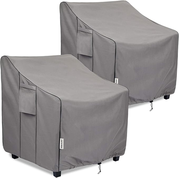Patio Chair Covers Waterproof, Heavy Duty Outdoor Furniture Covers Fits up to 30W x 31D x 30H inches -2 Pack