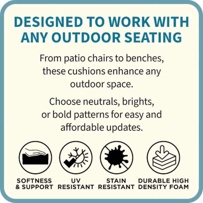 BrylaneHome Bh Outdoor Performance 2-Section Deep Seating Cushion - Cypress Midnight