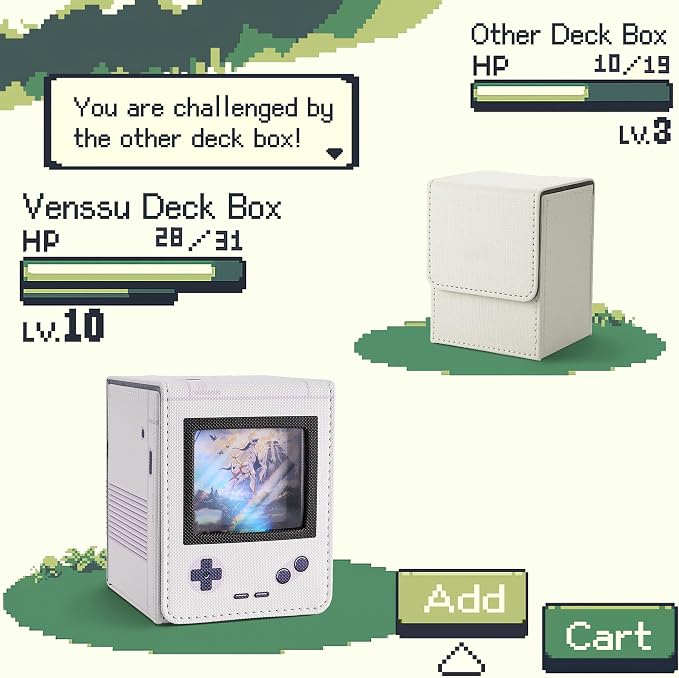 Venssu Yellow Retro Gaming Console Appearance Deck Box and Chinese Takeout Deck Box Bundle